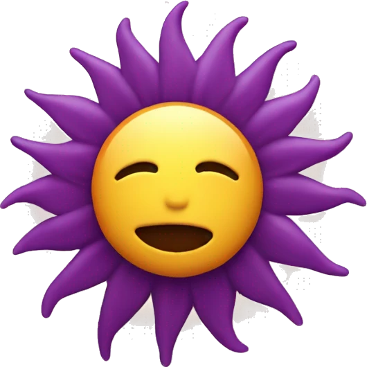 purple sun emoji