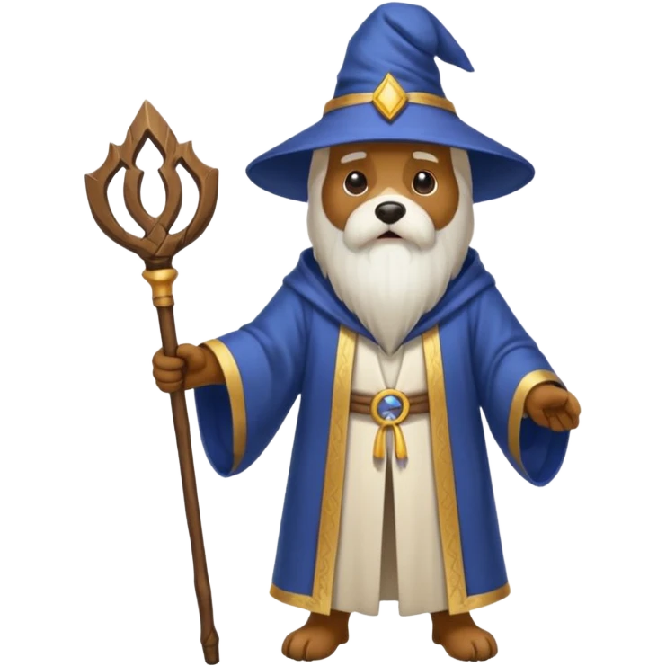 Dog wizard emoji