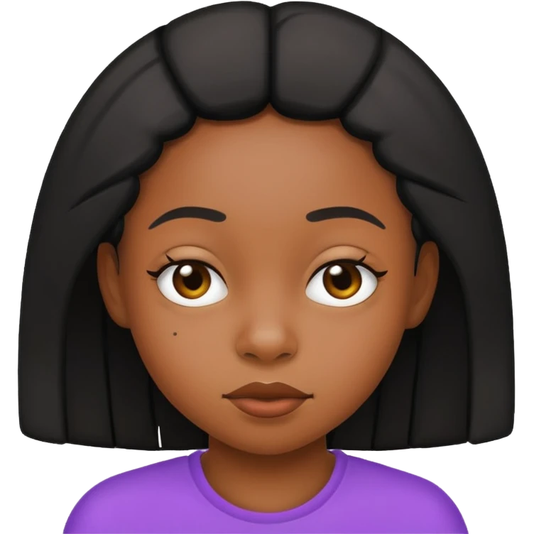 Black girl with stink lines emoji