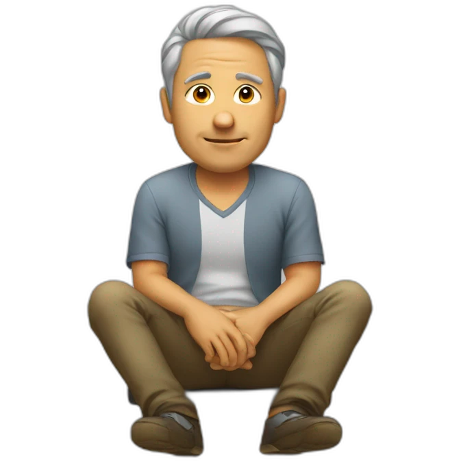 Man sitting pc emoji