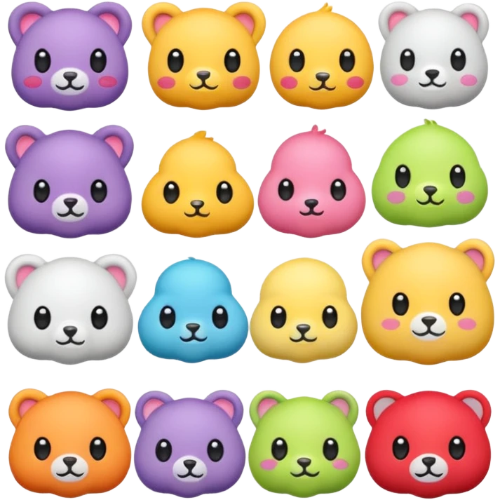 Beautiful plush toys emoji