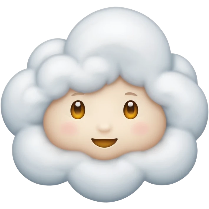 Cute cloud no face emoji