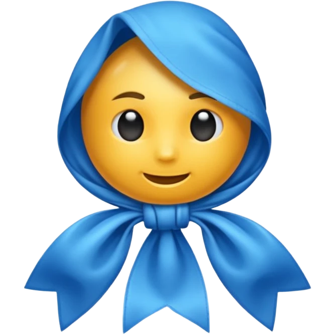 Fiocco blu emoji
