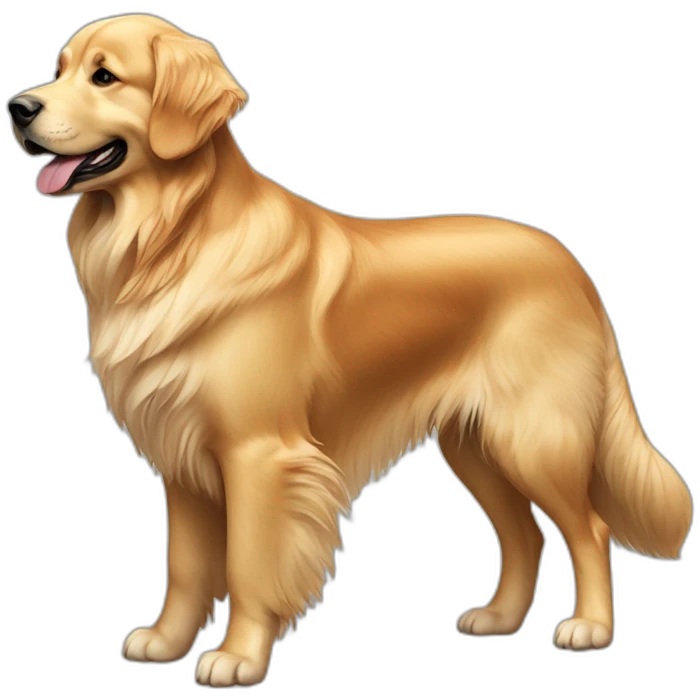 Dog golden retriever full-height emoji