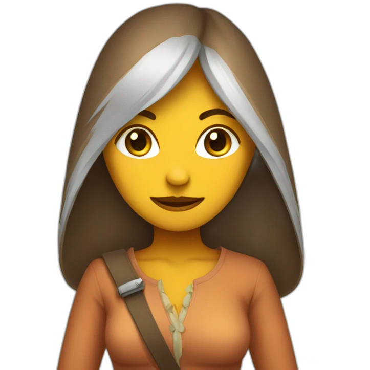 woman with capypara costume revealing face emoji