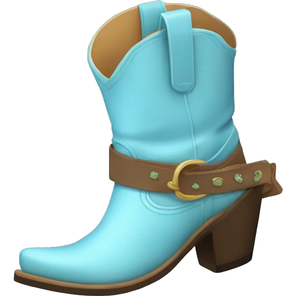 Light blue cowgirl boots emoji