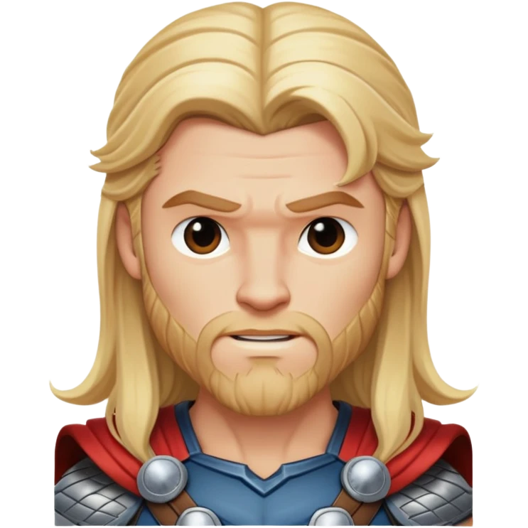 thor with long blonde hair emoji