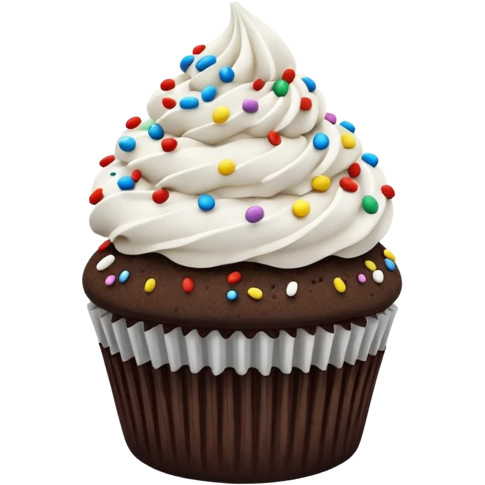Cookies and cream cupcake emoji