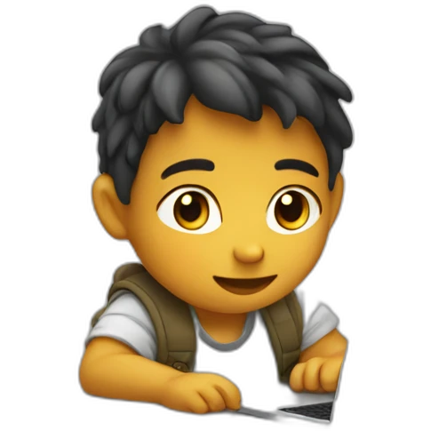 young programmer learning code for the first time emoji