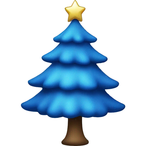 Blue Christmas tree emoji