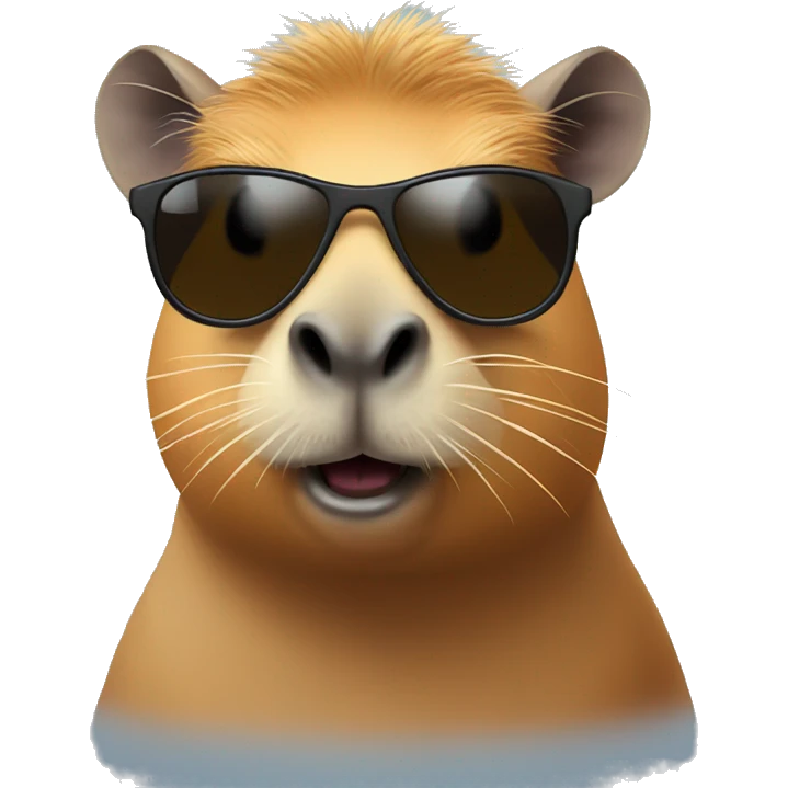 Capybara wearing sunglasses emoji