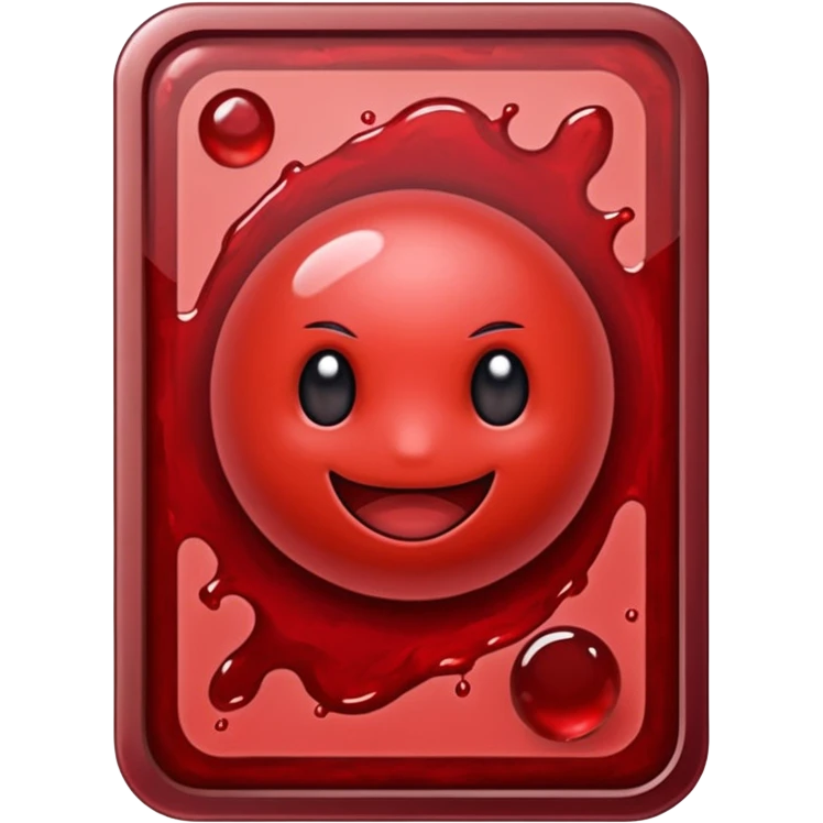 pokemon card made of blood emoji