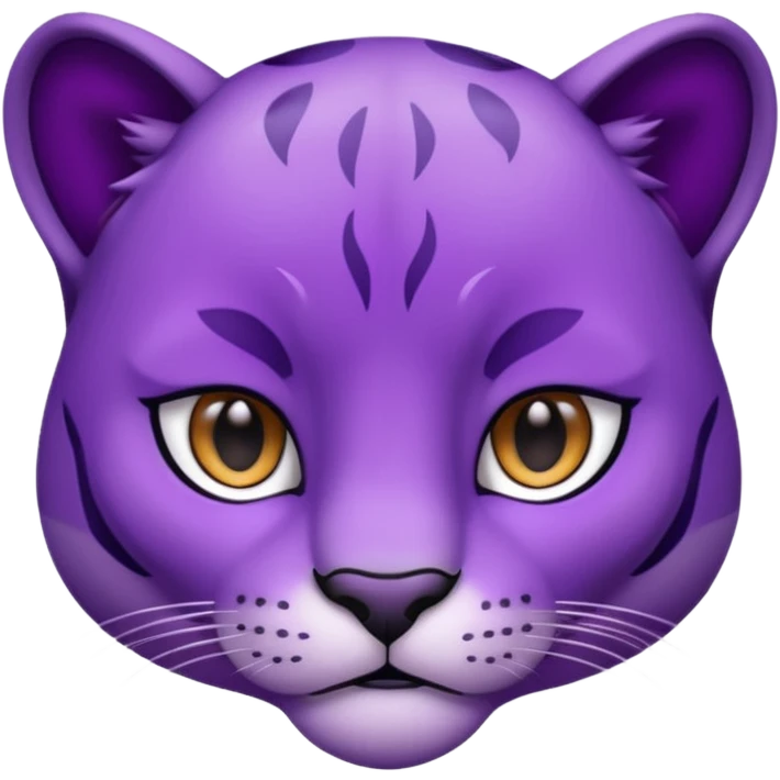 Purple Panther face turned to the slight right emoji