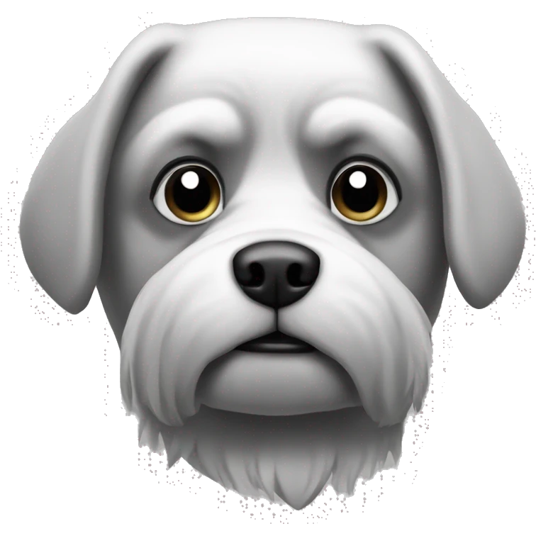 Dog ( Chug ) black and White emoji
