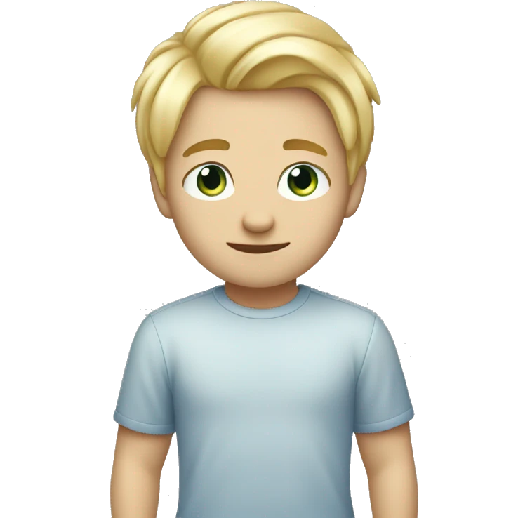 full body boy blue eyes blonde hair crawling emoji