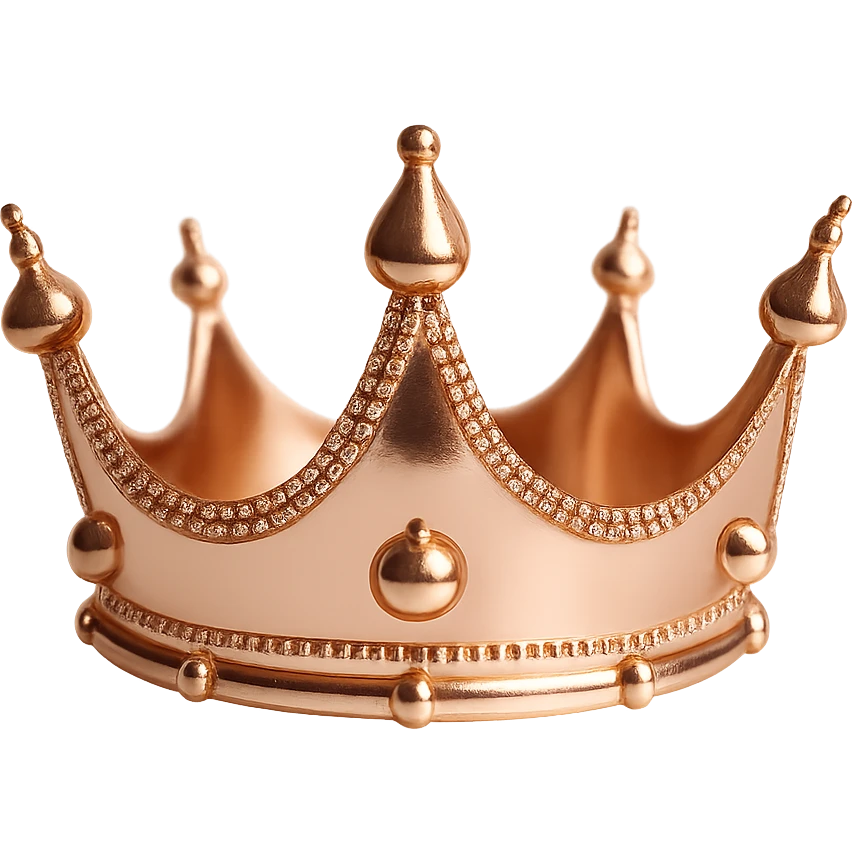 Remove the background from the image, keeping the crown edges clean and sharp with no background visible. emoji