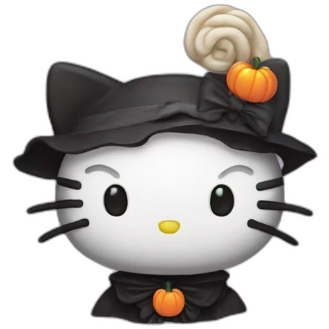 Halloween hello kitty emoji