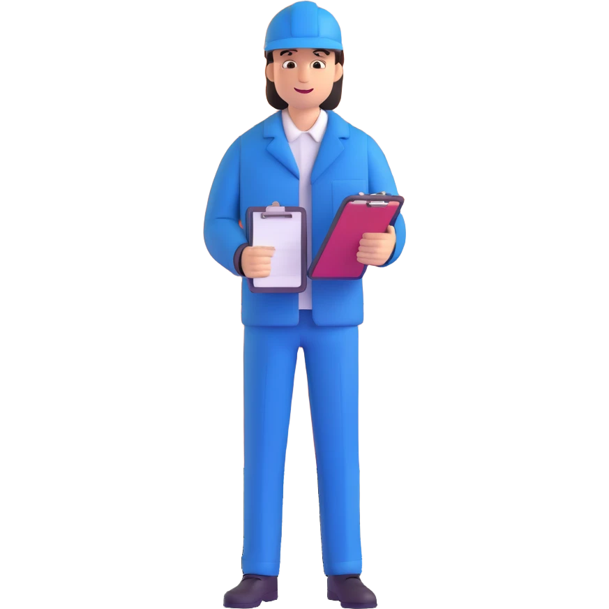 freight forwarding agent with clipboard and shipping containers emoji