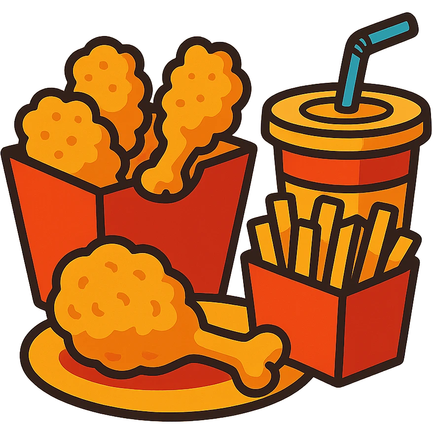 fried chicken meal emoji