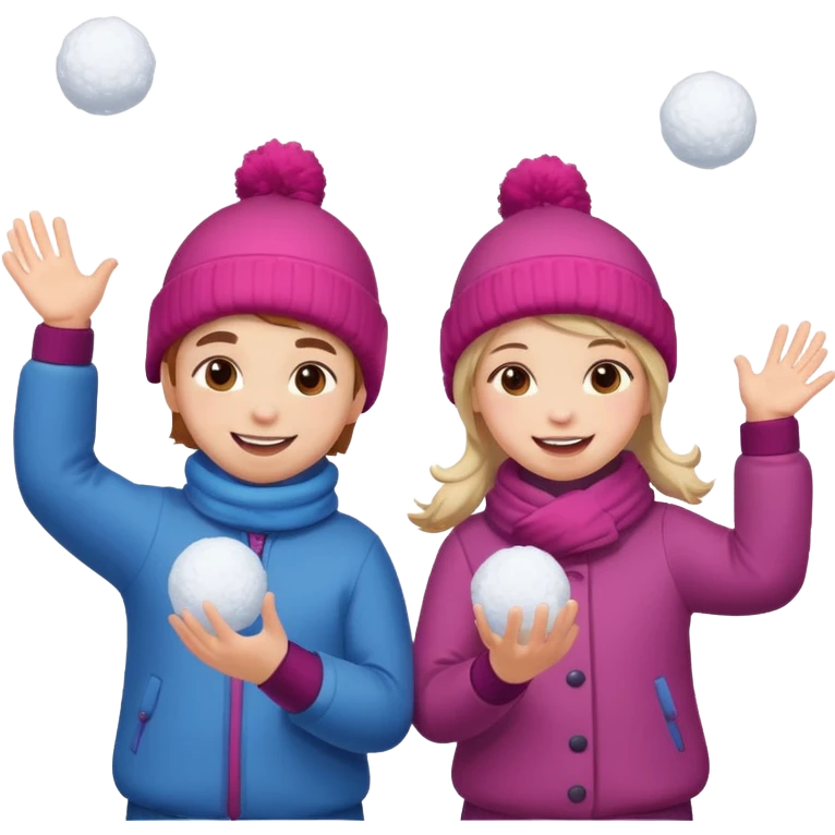 snowball fight pair emoji