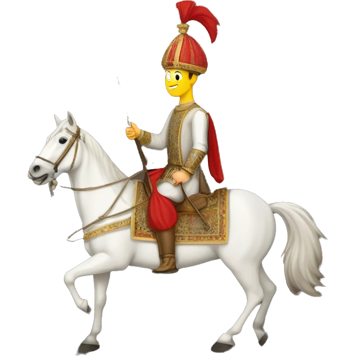 young Sultan Süleyman on horseback emoji