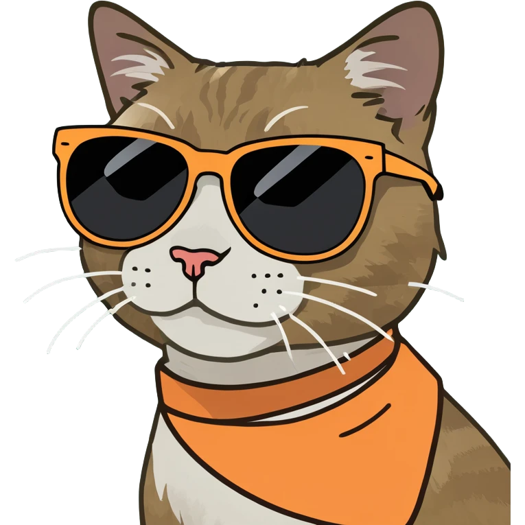 Cat with sunglasses emoji