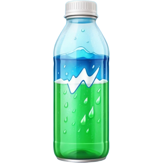energy drink plastic bottle green electric emoji
