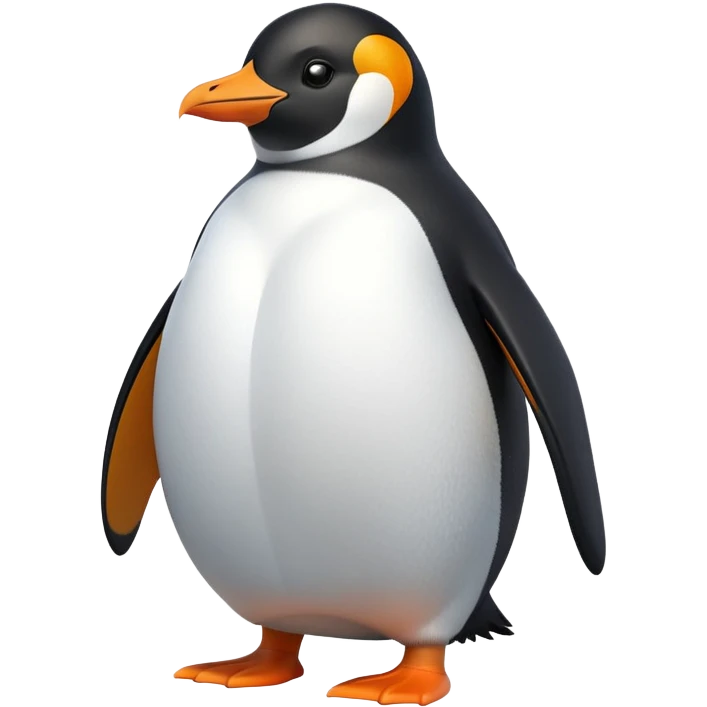 cinematic-penguin-realistic-full-body-standing-emoji,-plump-body-balanced-with-tiny-wings-tucked-close,-sleek-black-and-white-feathers-smoothly-layered,-head-tilted-dramatically,-bright-orange-beak-glinting-in-the-arctic-sun,-simplified-yet-realistic-focused-features,-highly-detailed,-glowing-with-an-almost-sarcastic-glow

 emoji