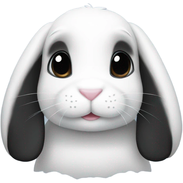 White and black bunny  emoji
