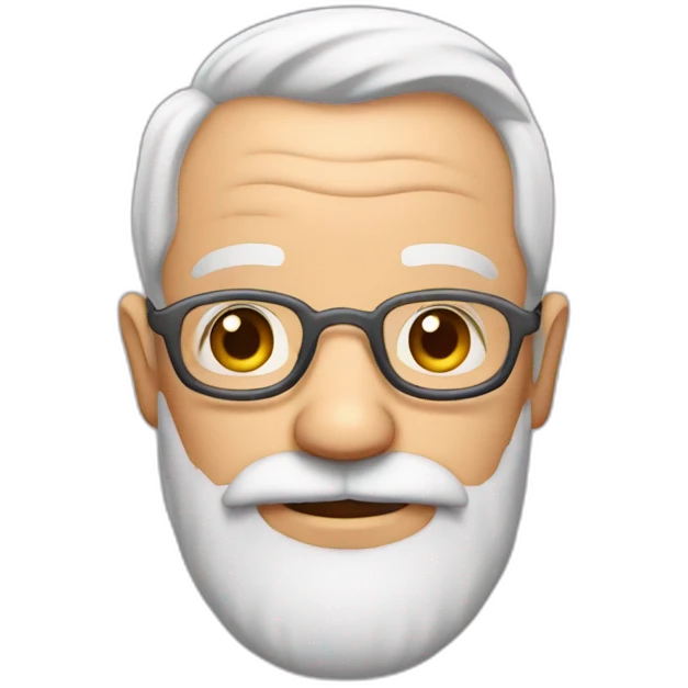 grandpa with a pink beard emoji