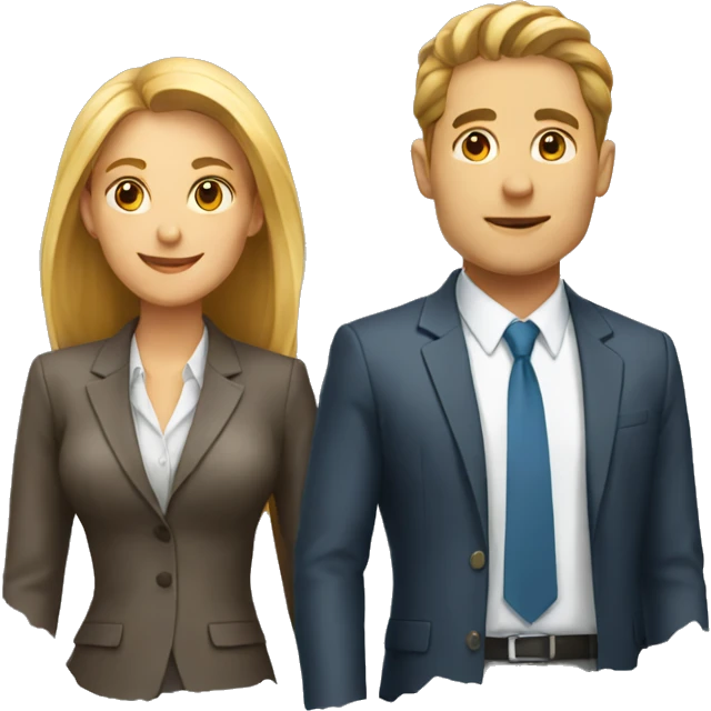 two investors man and woman emoji