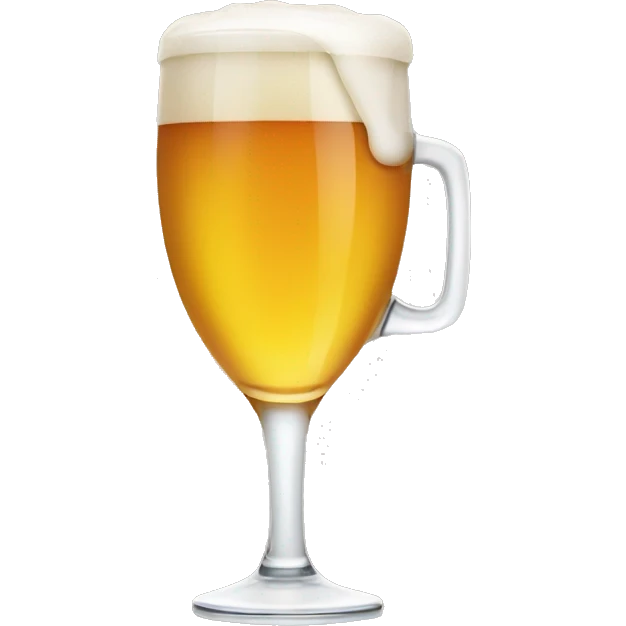 A glass of beer with a straw in it emoji
