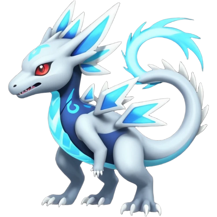 Neon Vibrant Pulsating Trail-glowing Chromatic Trico-Kyurem-Absol-Salamence-Salandit-Silvally-fusion-hybrid emoji