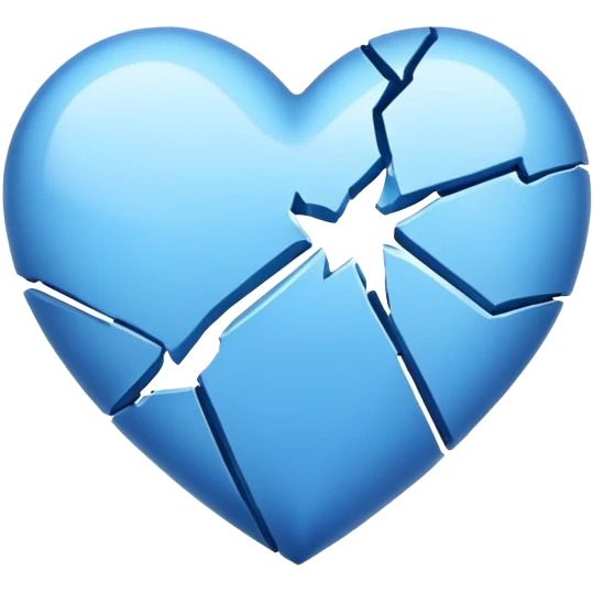 Blue heart broken emoji