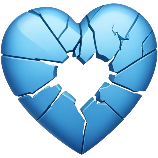 Blue heart broken  emoji