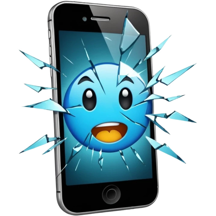 cracked phone emoji
