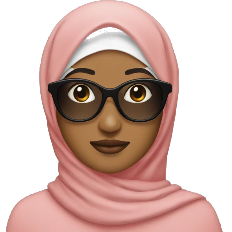 Hijabi with sunglasses  emoji