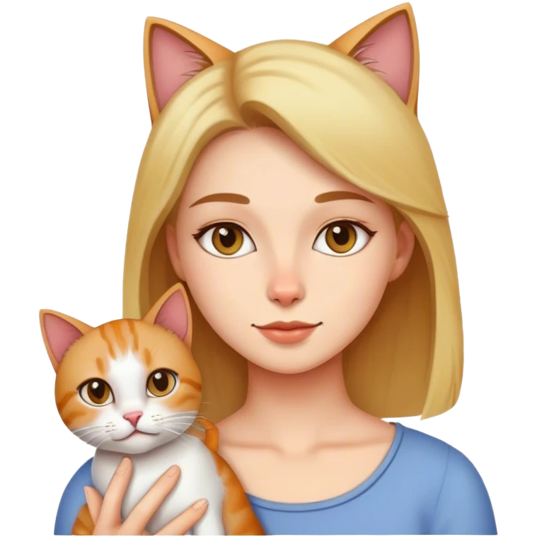 Women with cat emoji