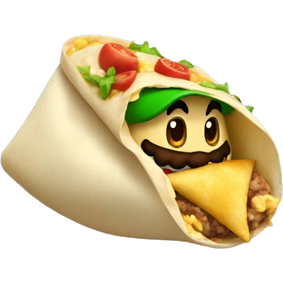 mario eating a burrito  emoji