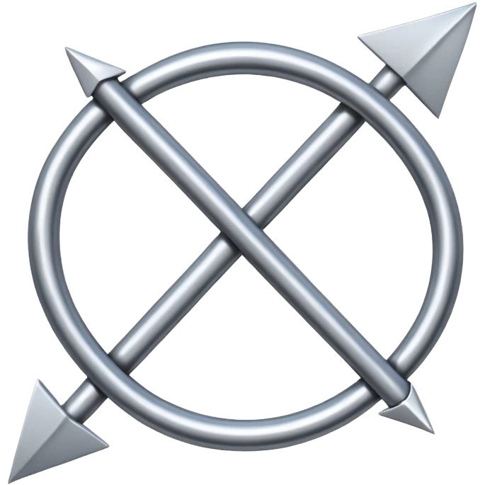 iOS-style emoji of a chain link with an arrow overlay, conveying the idea of strategic connection and movement, minimalist bold emoji
