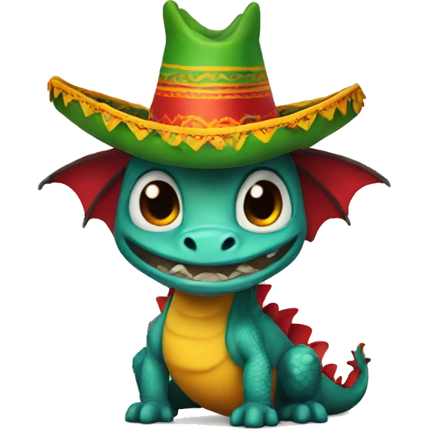 Dragon wearing a sombrero  emoji