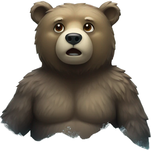 Bear in the ocean emoji