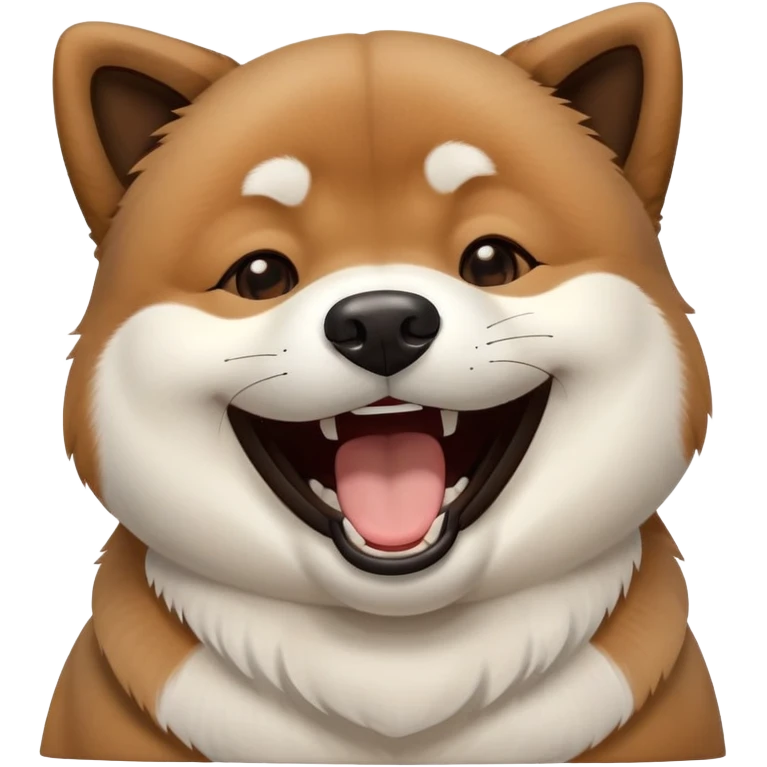 akita dog laughing emoji