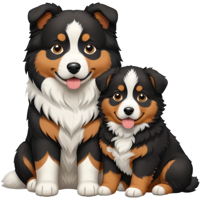 Dog samoyed and bernese puppy emoji