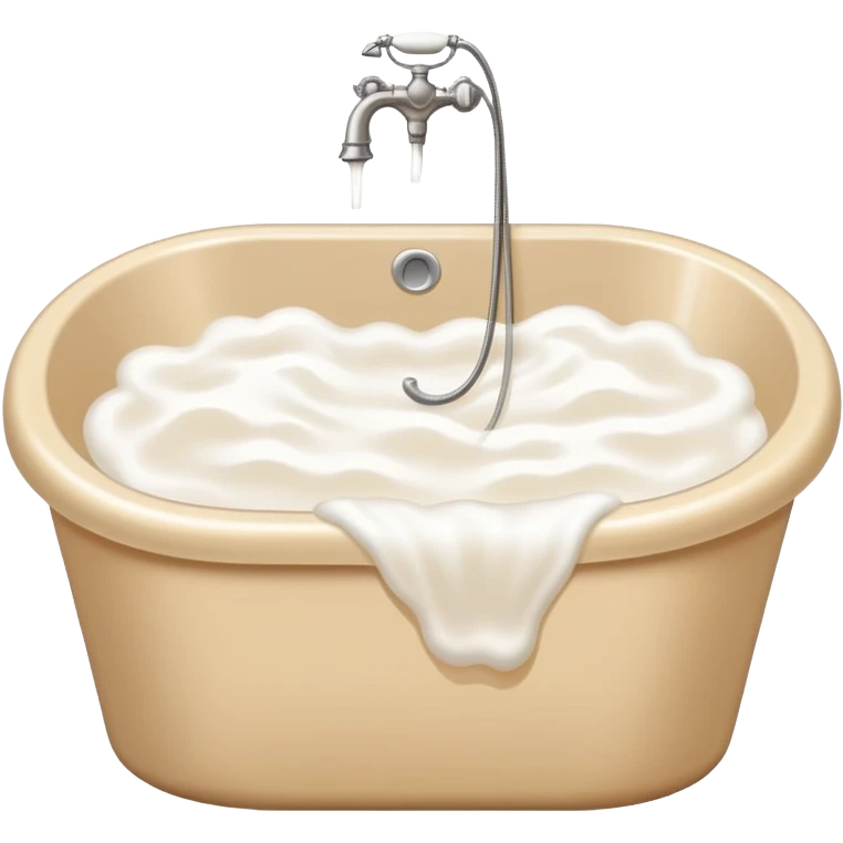 Beige bath with white foam aesthetic  emoji