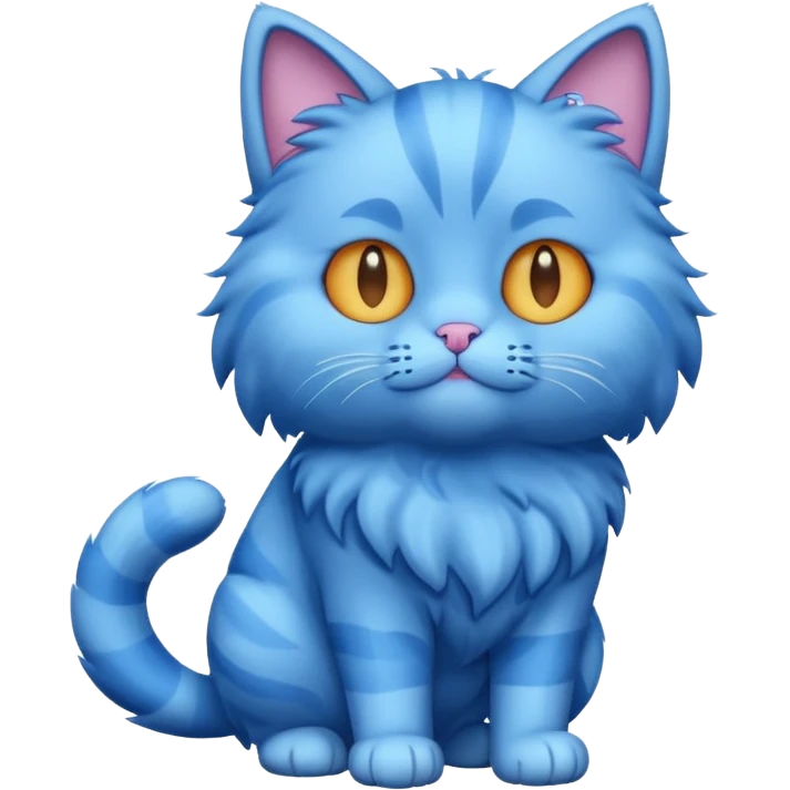 blue cat full body emoji