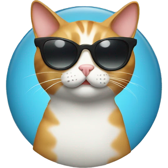 Cat with sunglasses emoji