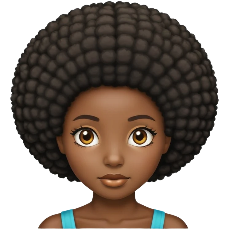 back of african girls head emoji