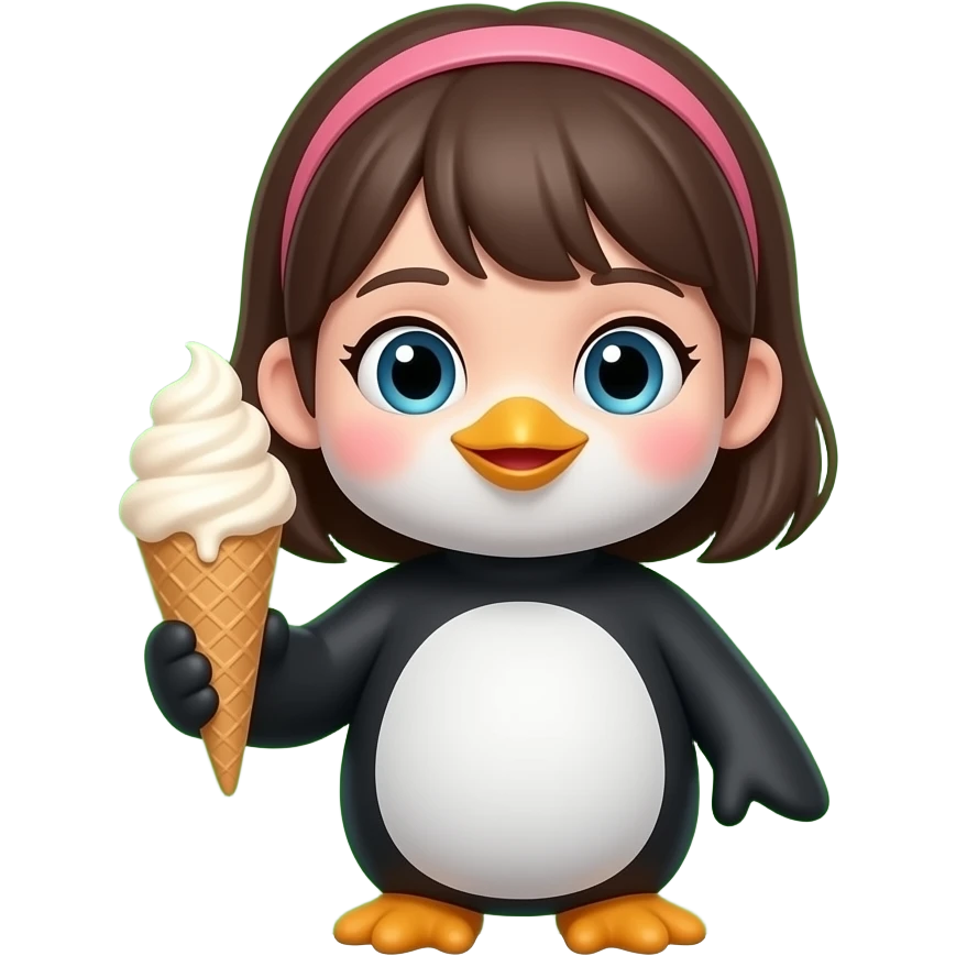 A imagem mostra um vídeo no YouTube Shorts que apresenta um personagem estilo "garota-pinguim" fofo, associado ao meme "GuGuGaGa ice cream".     O vídeo utiliza o efeito "Tela verde" para colocar o personagem em um cenário [OCR]. O canal criador é "@jarwopeper" e emoji