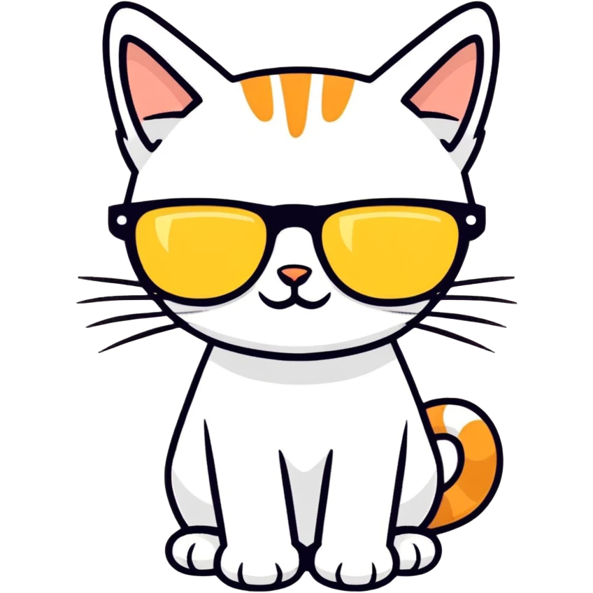 Cat with sunglasses emoji